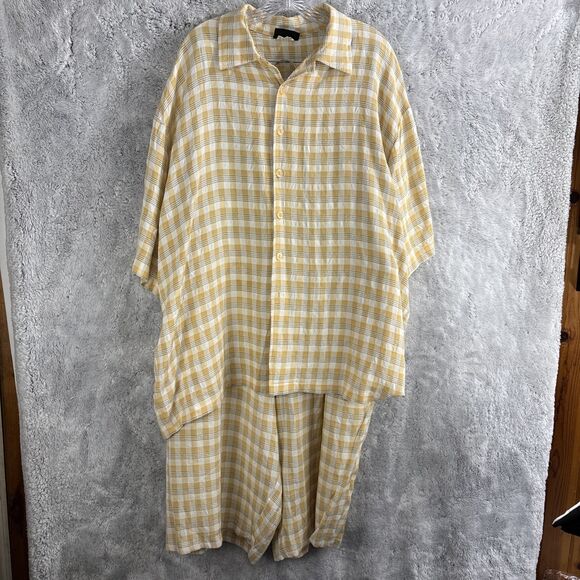 Vintage 70's Power Play Mens Shorts Button Up Set Disco Club Dance Made In USA - Picture 1 of 10